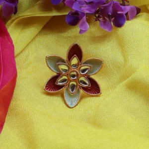 Charuratna Kundan Meena Ring