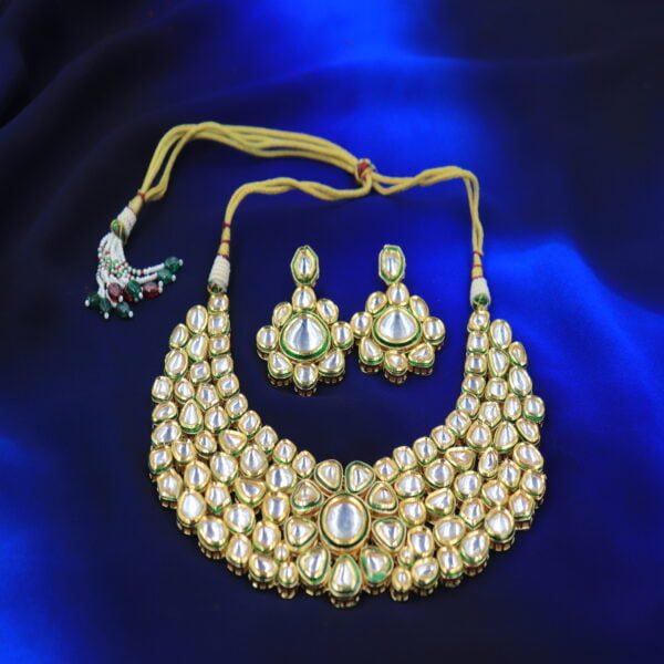 Kundan Meena Necklace Set