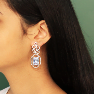 Abhedya Zirconia Frame Style Earrings