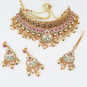 Suvarna Gold and Meenakari Choker Set