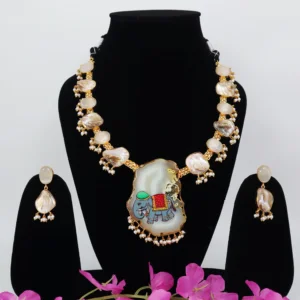 Chitra Necklace Set with Tanjore Painting