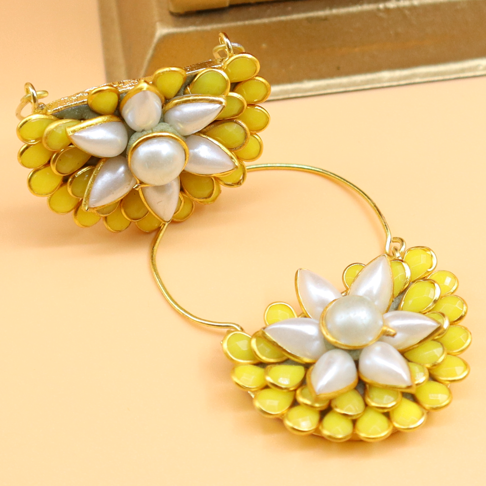 Swarovski Crystal Gema Drop Earrings, Flower, Yellow, Gold-Tone Plated  5652802 | eBay