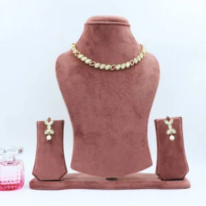 Manika Kundan Necklace Set with Pink Stones