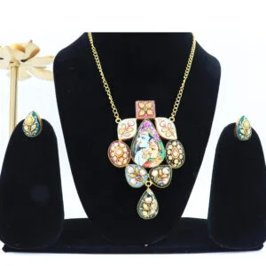 Chitra Necklace Set with Tanjore Painting