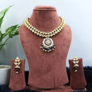 Charuratna Kundan Necklace with Jhumkis