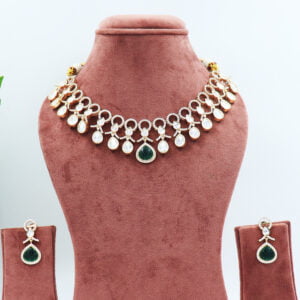 Abhedya Zircon Kundan Choker Set