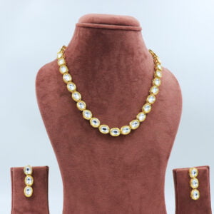 Charuratna Kundan Single Line Necklace Set