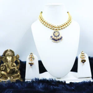 Charuratna Kundan Necklace with Jhumkis