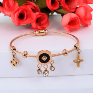 Anti Tarnish Rose Gold Bracelet  with Dangles