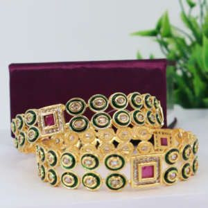 Charuratna Kundan Meena Bangles