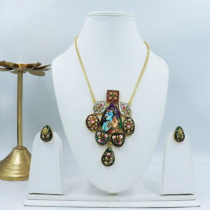 Chitra Necklace Set with Tanjore Painting