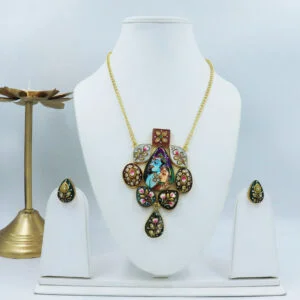 Chitra Necklace Set with Tanjore Painting